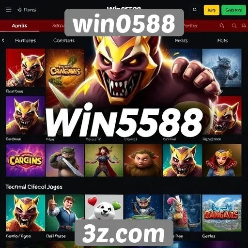 Opções de jogos disponíveis no win0588